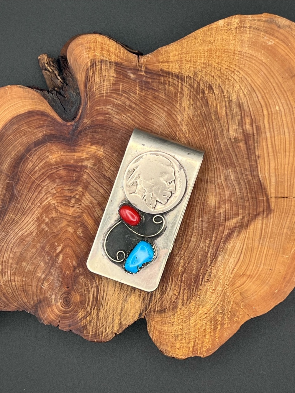 Native American Money Clip with Buffalo Nickel